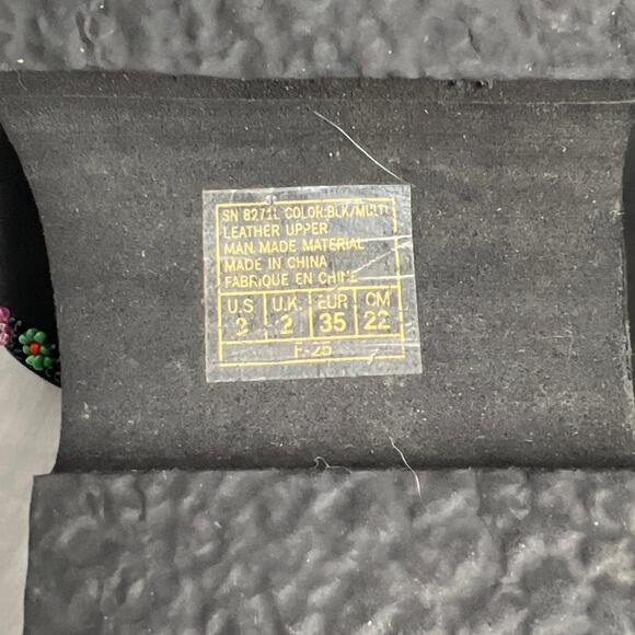 Vintage 90s Skechers Size 3 Chunky Sole Sandals RARE Beaded Floral Platforms - Picture 5 of 7